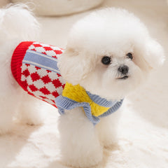 Argyle Knit Dog Sweater