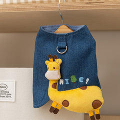 Giraffe Denim Dog Vest