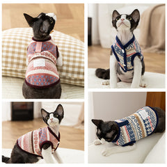 Nordic Pattern Knit Pet Sweater