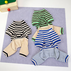 Letter R Striped Dog Jumpsuit