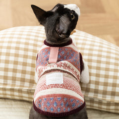 Nordic Pattern Knit Pet Sweater