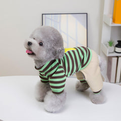 Letter R Striped Dog Jumpsuit