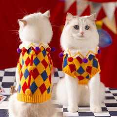 Argyle Knit Dog Sweater