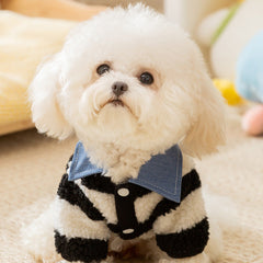 Striped Fleece Dog Shirt