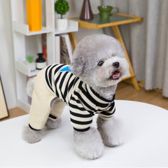 Letter R Striped Dog Jumpsuit
