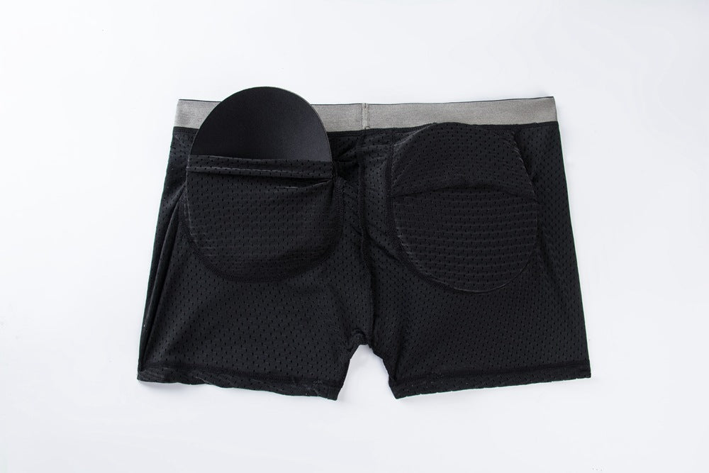 Men's Mesh Padded Hip-Lifting Trunks