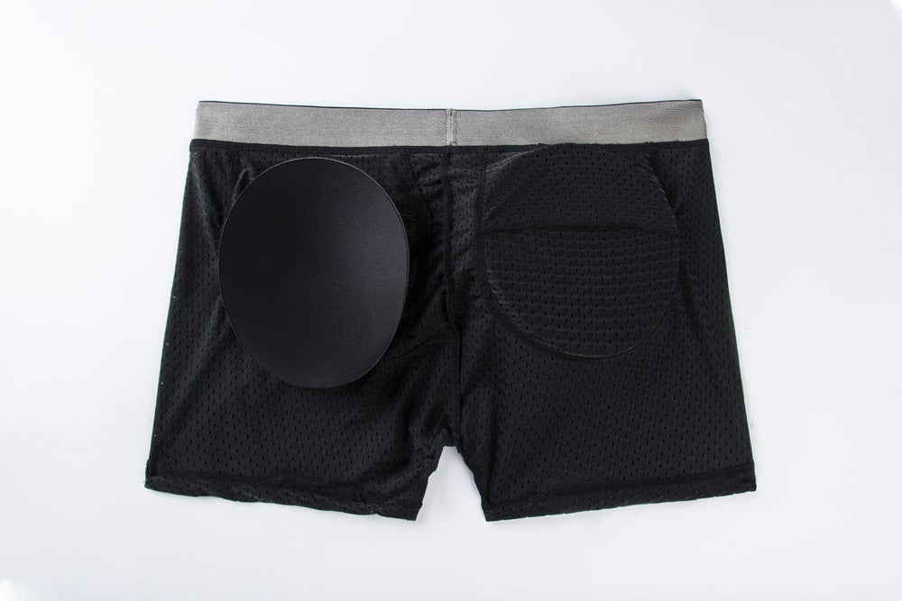 Men's Mesh Padded Hip-Lifting Trunks