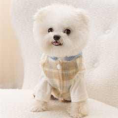 Hooded Plaid Dog Hoodie