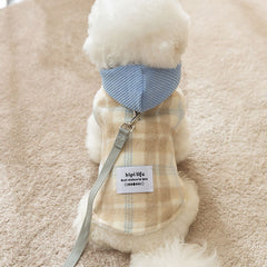Hooded Plaid Dog Hoodie