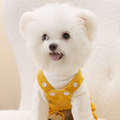 Corduroy Bear Suspender Pants