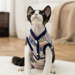 Nordic Pattern Knit Pet Sweater