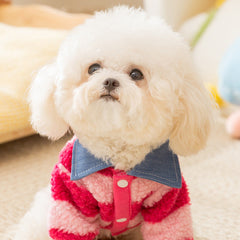 Striped Fleece Dog Shirt