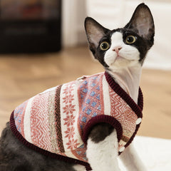 Nordic Pattern Knit Pet Sweater
