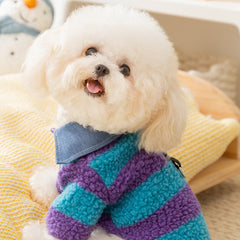 Striped Fleece Dog Shirt