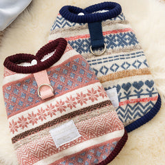 Nordic Pattern Knit Pet Sweater