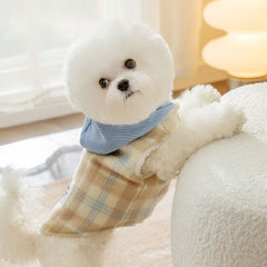 Hooded Plaid Dog Hoodie