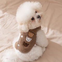 Cozy Bears Fleece Dog Vest