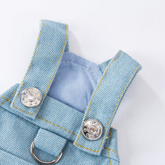 Denim Overall Dog Vest