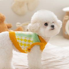 Argyle Knit Dog Sweater