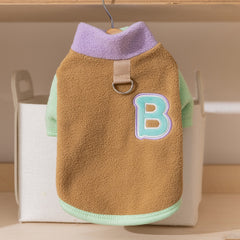 Letter B Fleece Dog Vest