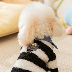 Striped Fleece Dog Shirt
