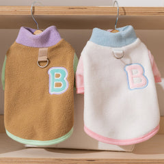 Letter B Fleece Dog Vest
