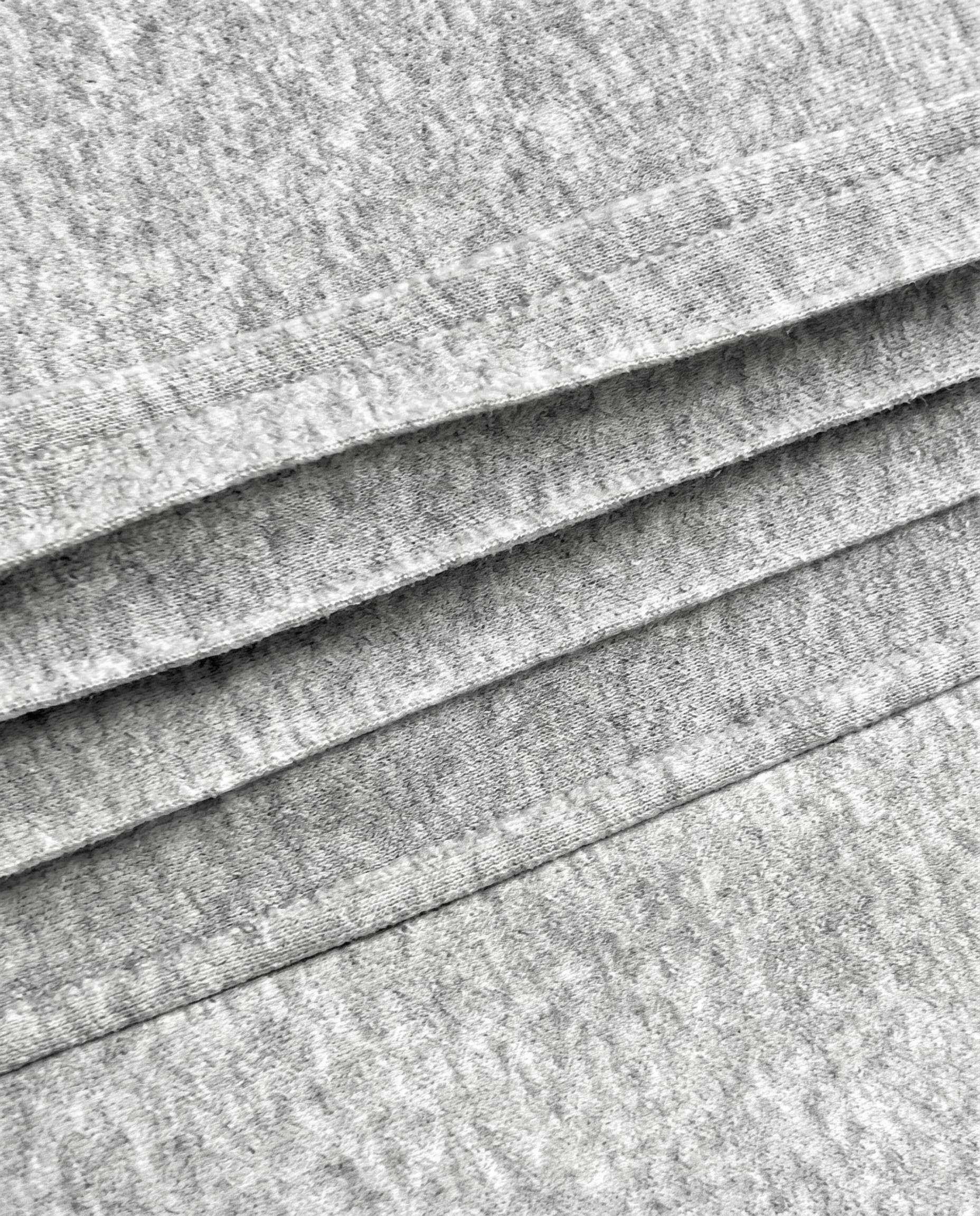 Cotton fabric texture detail of straight leg sweatpants