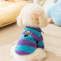 Striped Fleece Dog Shirt