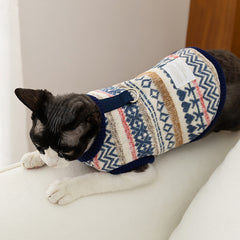Nordic Pattern Knit Pet Sweater