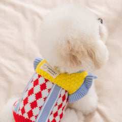 Argyle Knit Dog Sweater