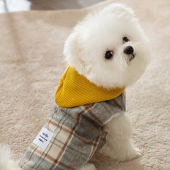 Hooded Plaid Dog Hoodie
