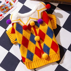 Argyle Knit Dog Sweater