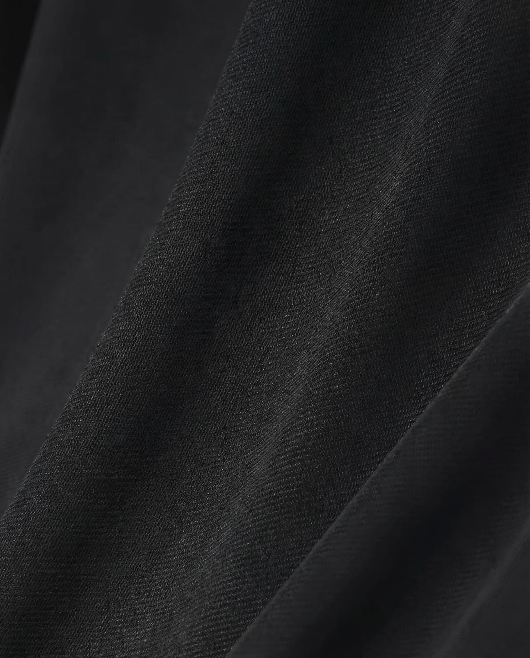 Black crinkle straight-leg pants for tall men, styled outfit with minimalist aesthetic
