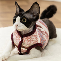Nordic Pattern Knit Pet Sweater