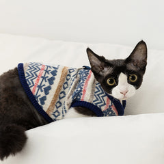 Nordic Pattern Knit Pet Sweater