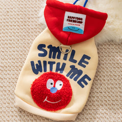 Smiley Face Cotton Dog Hoodie
