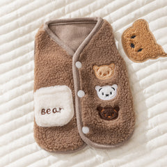 Cozy Bears Fleece Dog Vest