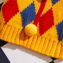 Argyle Knit Dog Sweater