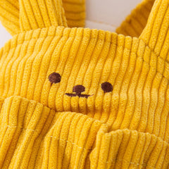 Corduroy Bear Suspender Pants