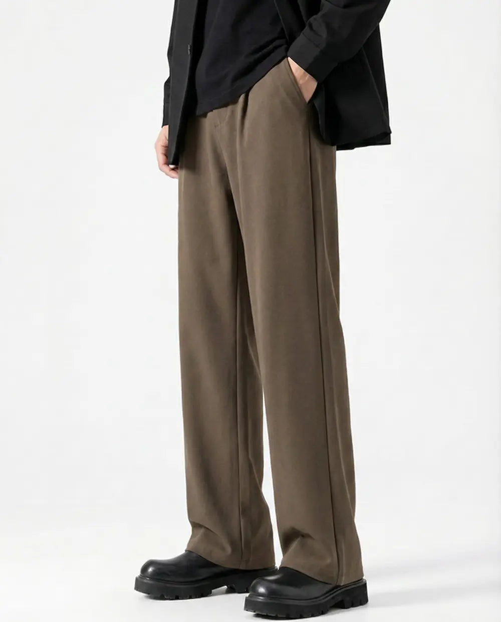 Crinkle Straight-leg Pants for Tall Men