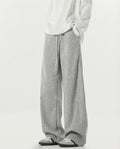 Gray weekender stretch lounge sweatpants for tall men, full-length side view with relaxed casual styling