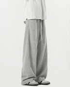 Gray stretch lounge sweatpants for tall men styled with brown top, casual weekend outfit look